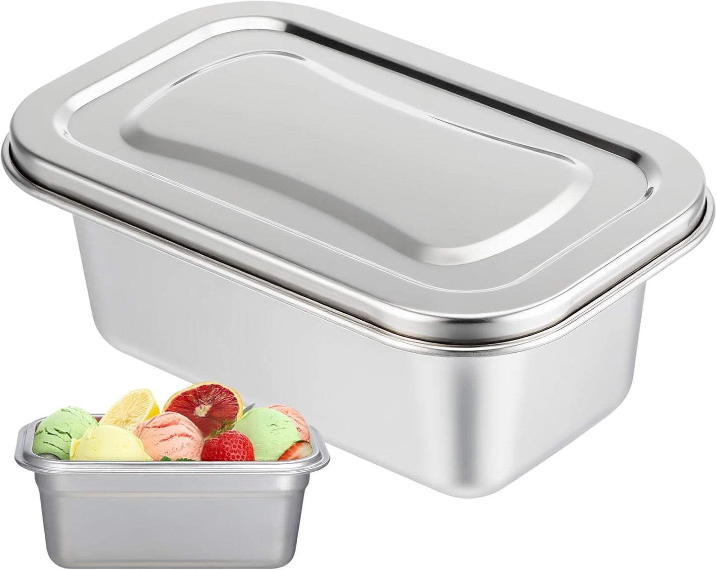 Recipiente para congelador de helado acero inoxidable 304 0.7 cuartos