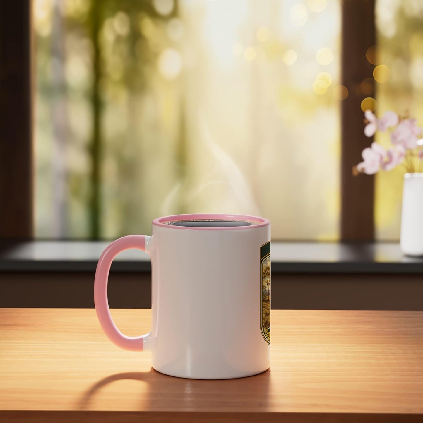 Taza Cerámica Heraldic Oceania Rosa/Blanca