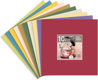 Pack 10 Marcos Fotos 8x8pulg Apertura 3.5x3.5pulg 4 Capas