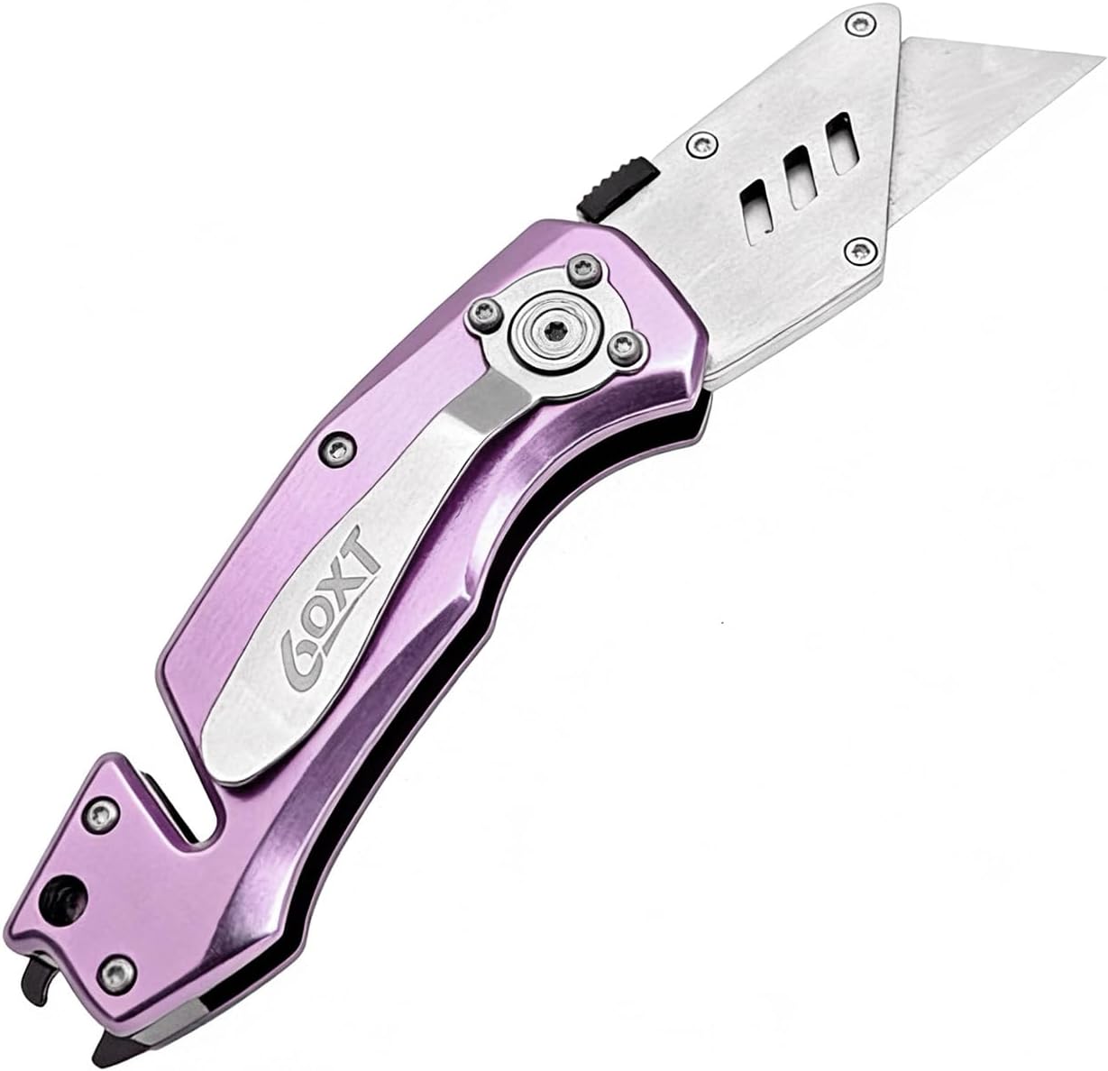 Cuchillo utilitario plegable 10 hojas SK5 aluminio clip bolsillo