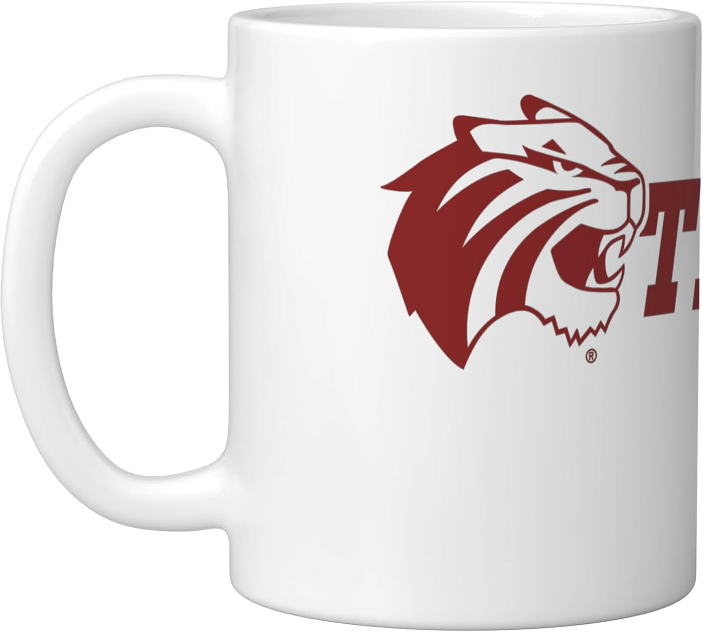 Taza de cerámica Trinity University Tigers color blanco