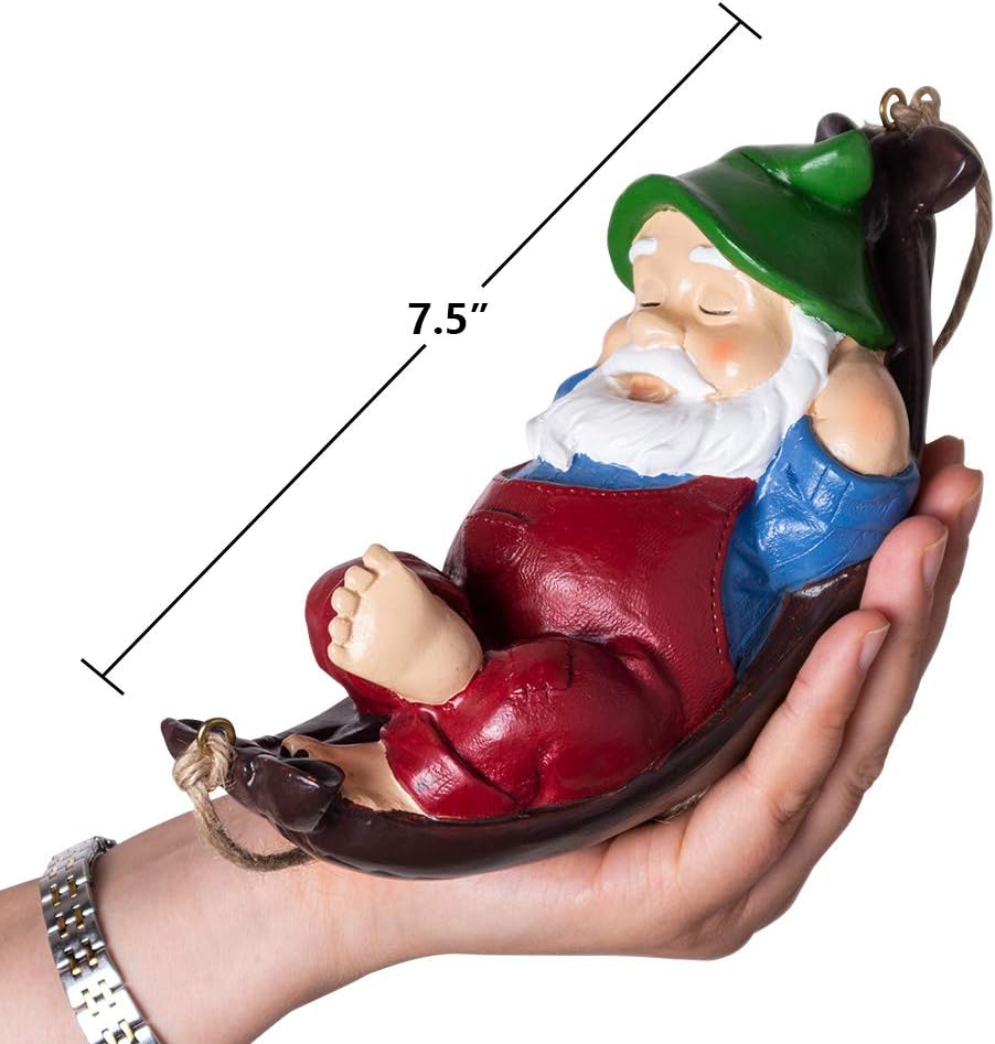 Gnomos de resina colgantes para jardín y patio