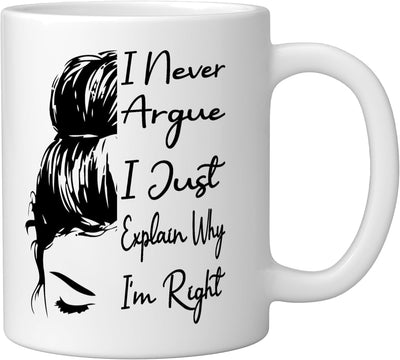 Taza Cerámica Blanca con Frase