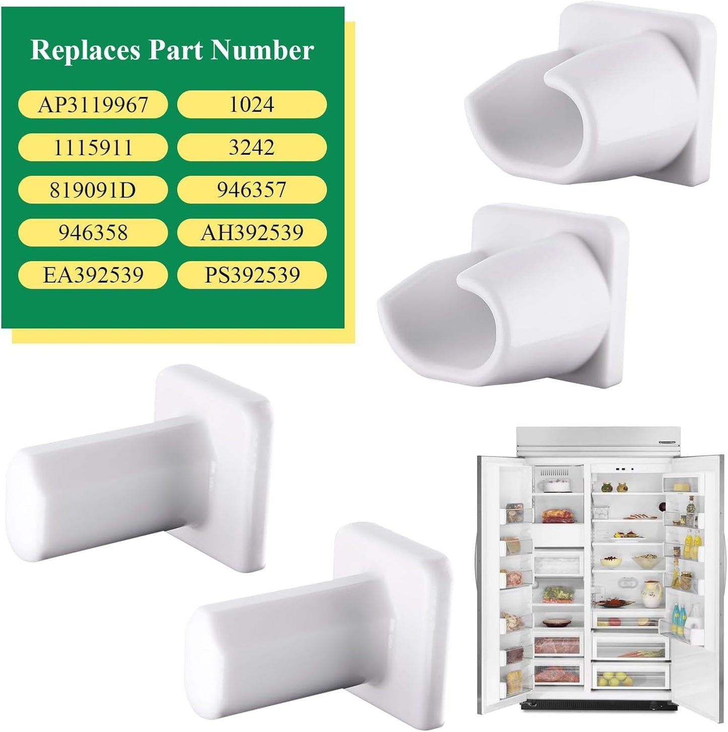 Kit soporte estante refrigerador comp Whirlpool Maytag KitchenAid