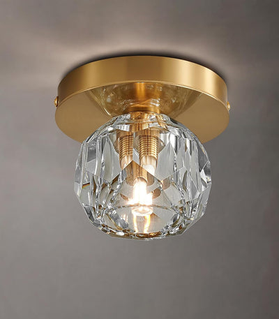 Lámpara de araña cristal K9 latón dorado para dormitorio y sala