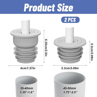 2 Tapones Silicona Sellado Manguera Drenaje Lavadora