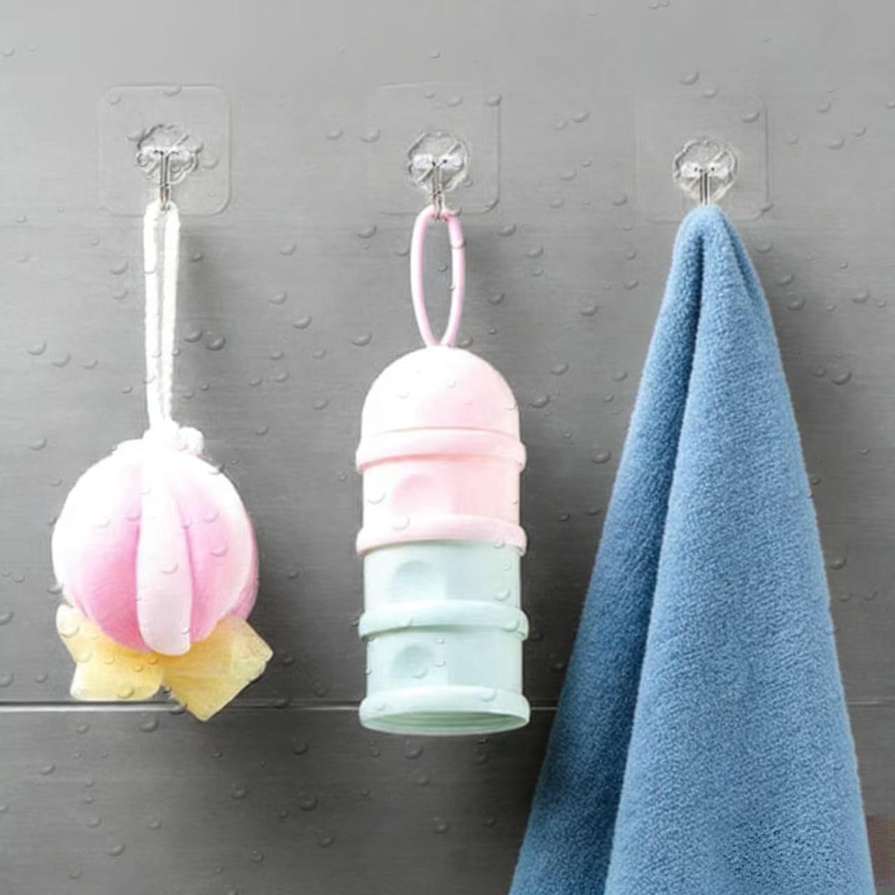 Ganchos adhesivos resistentes para pared baño cocina 24 piezas