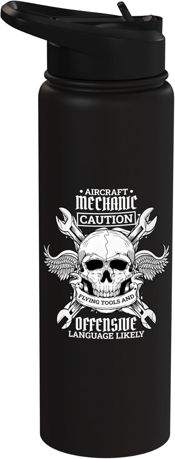 Botella de agua aislada de acero inoxidable para mecánico de aviones