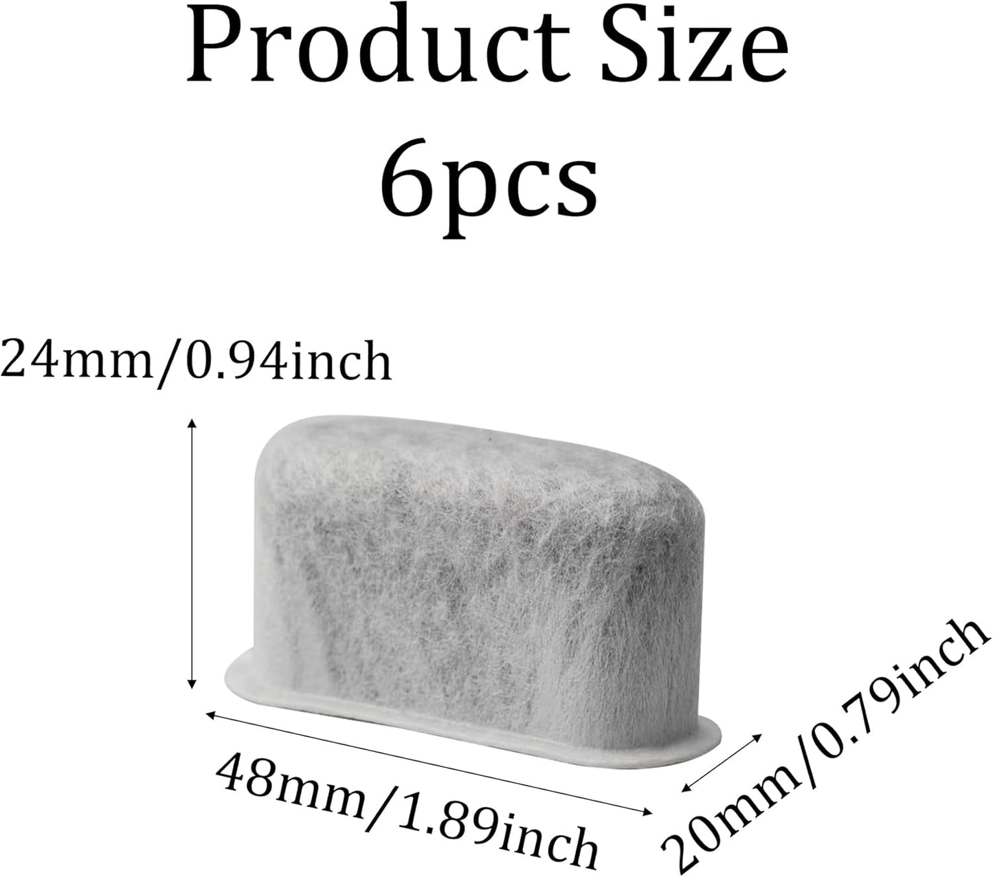 6 Pzas Filtro Carbón Activo para Cafeteras Multiusos