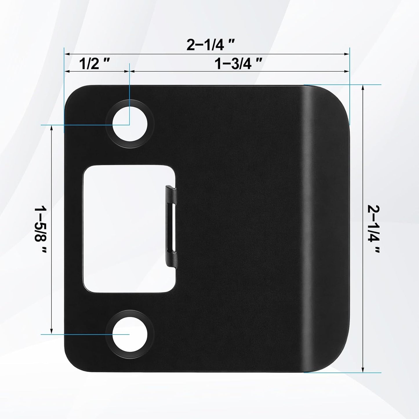 2 Extensores Placa Esquina Redonda Puerta 2-1/4x1-3/4
