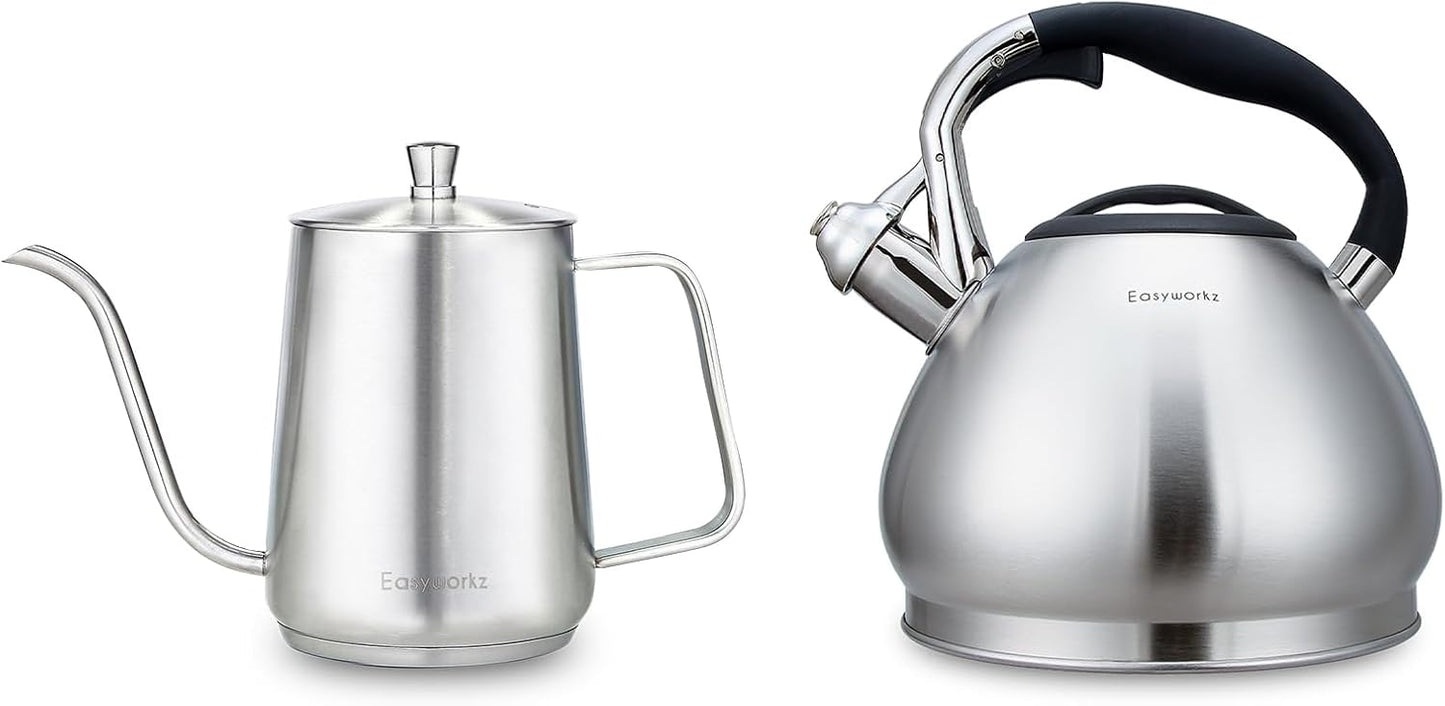 Hervidor de café con cuello de cisne de 30 oz