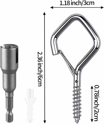 Ganchos acero inox 304 ojo 2.16pulg resistentes al viento