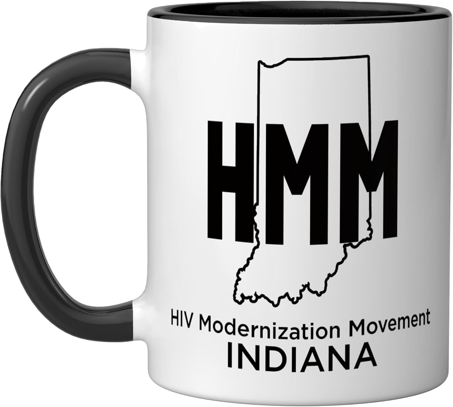Taza cerámica HMM Indiana negro/blanco