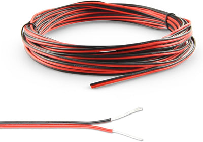 Cable silicona 2 núcleos 22awg 32.8pies cobre estañado negro/rojo