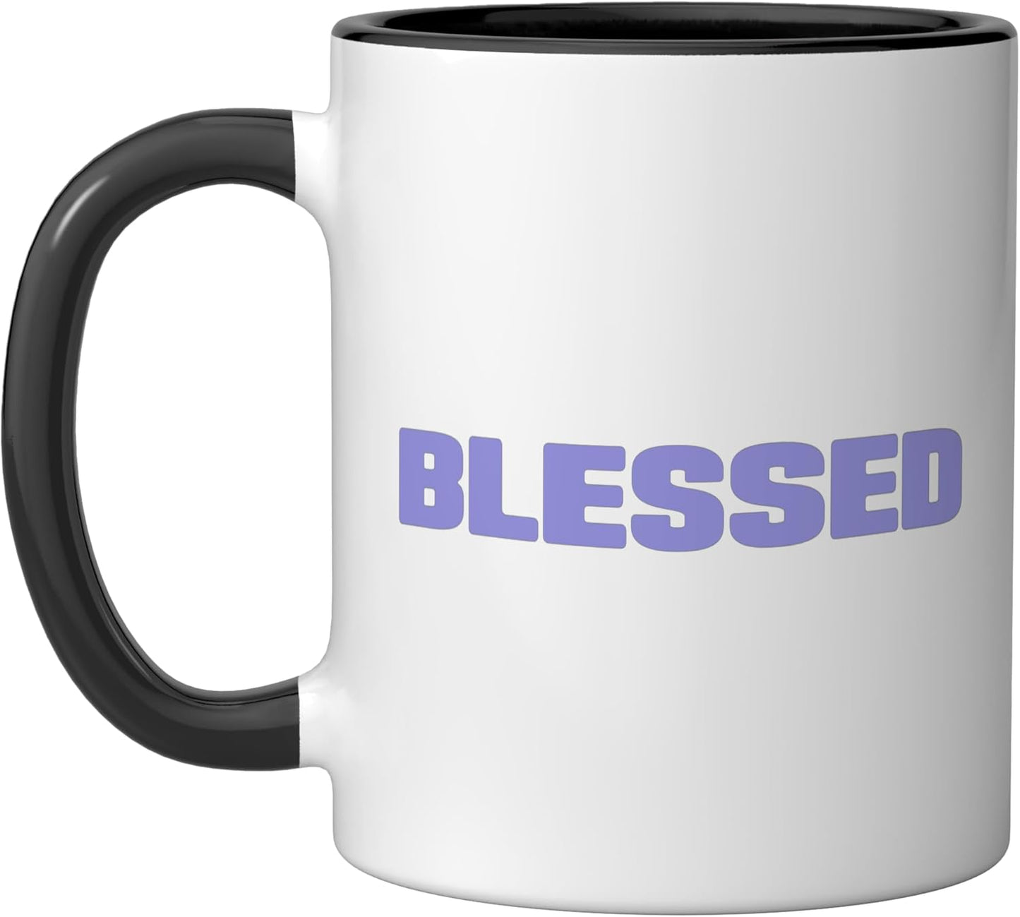 Taza cerámica Blessed negra/blanca