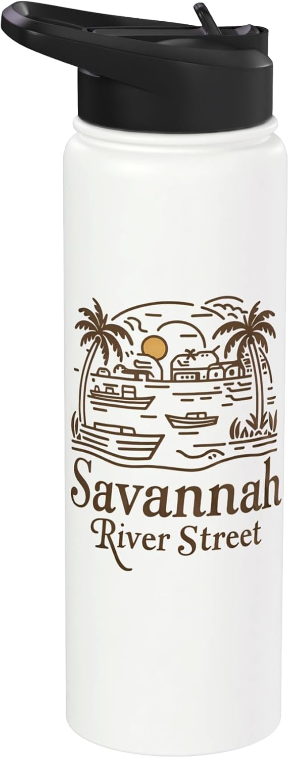 Botella de agua aislada de acero inoxidable Savannah River Street