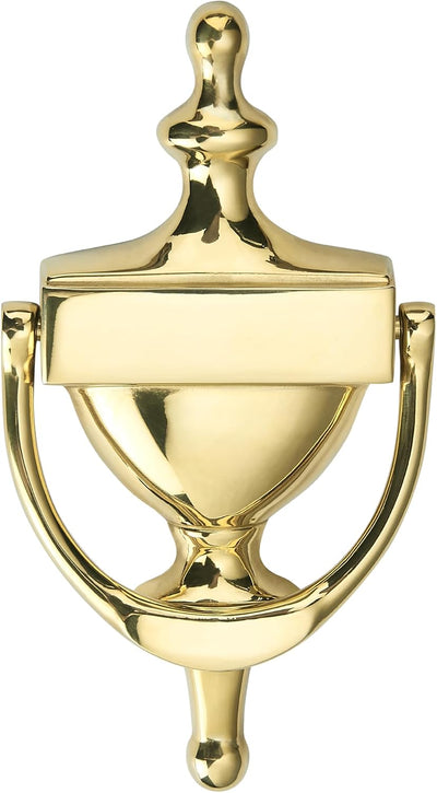 Aldaba puerta latón macizo tipo cuerda victoriana 7pulg
