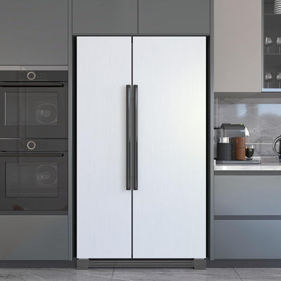Papel adhesivo acero inox cepillado blanco 24x160pulg