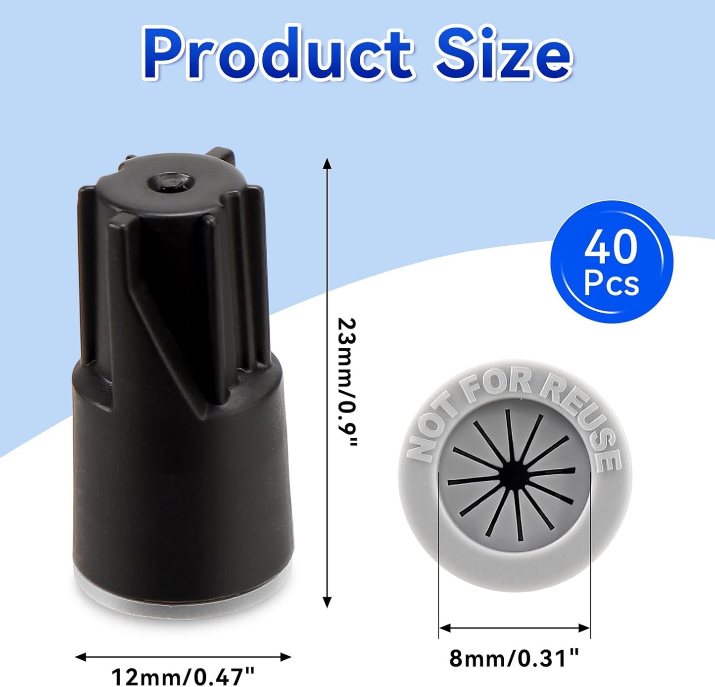 40 Tuercas Sellado Cable Impermeables Negras 22AWG-14AWG