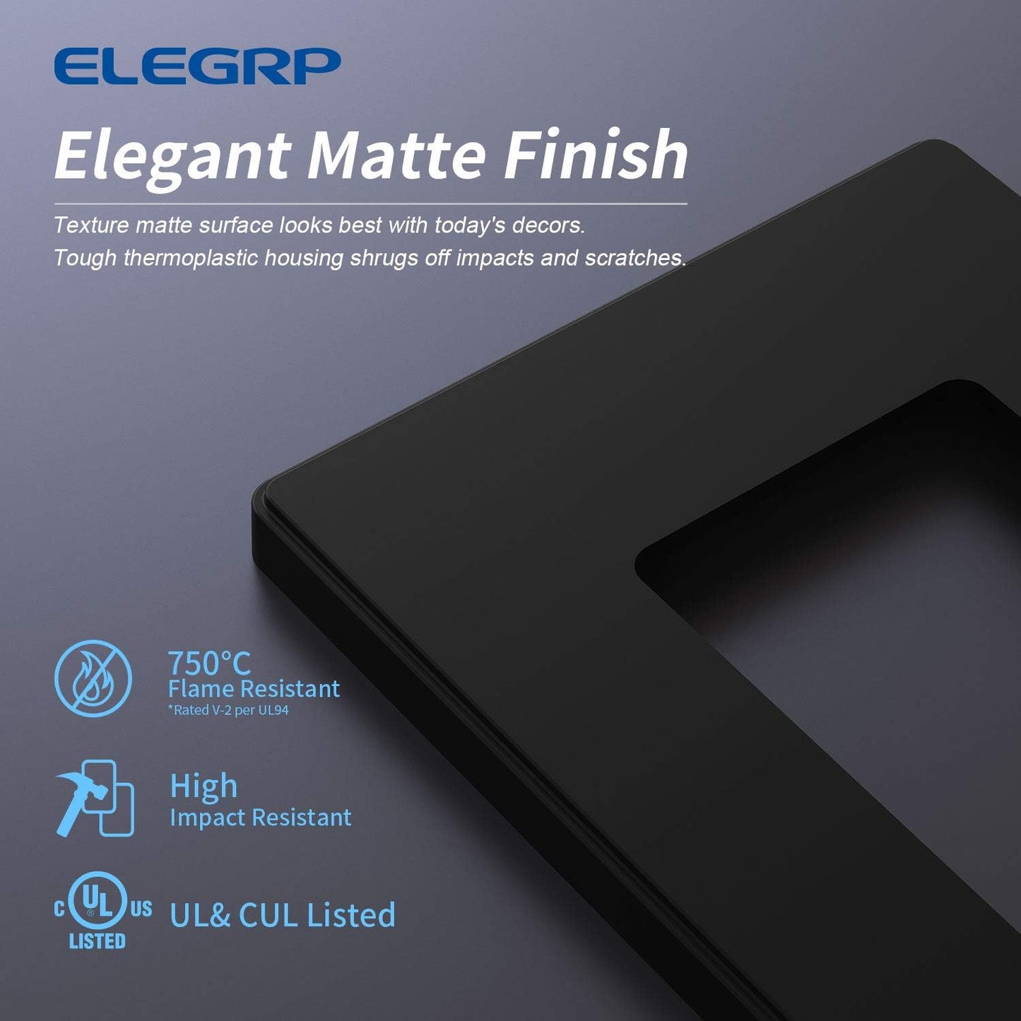 Placas decorativas pared negro mate cubierta termoplástica UL