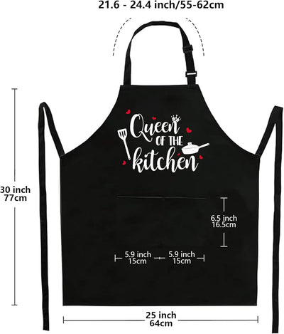 Delantal de cocina divertido para mujer y hombre ajustable con bolsillos regalo para papá y mamá