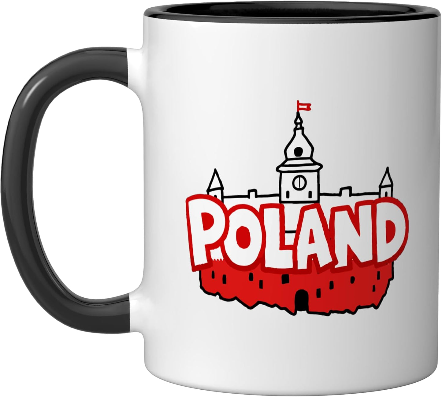 Taza Cerámica Minimalista para Viaje Negro/Blanco