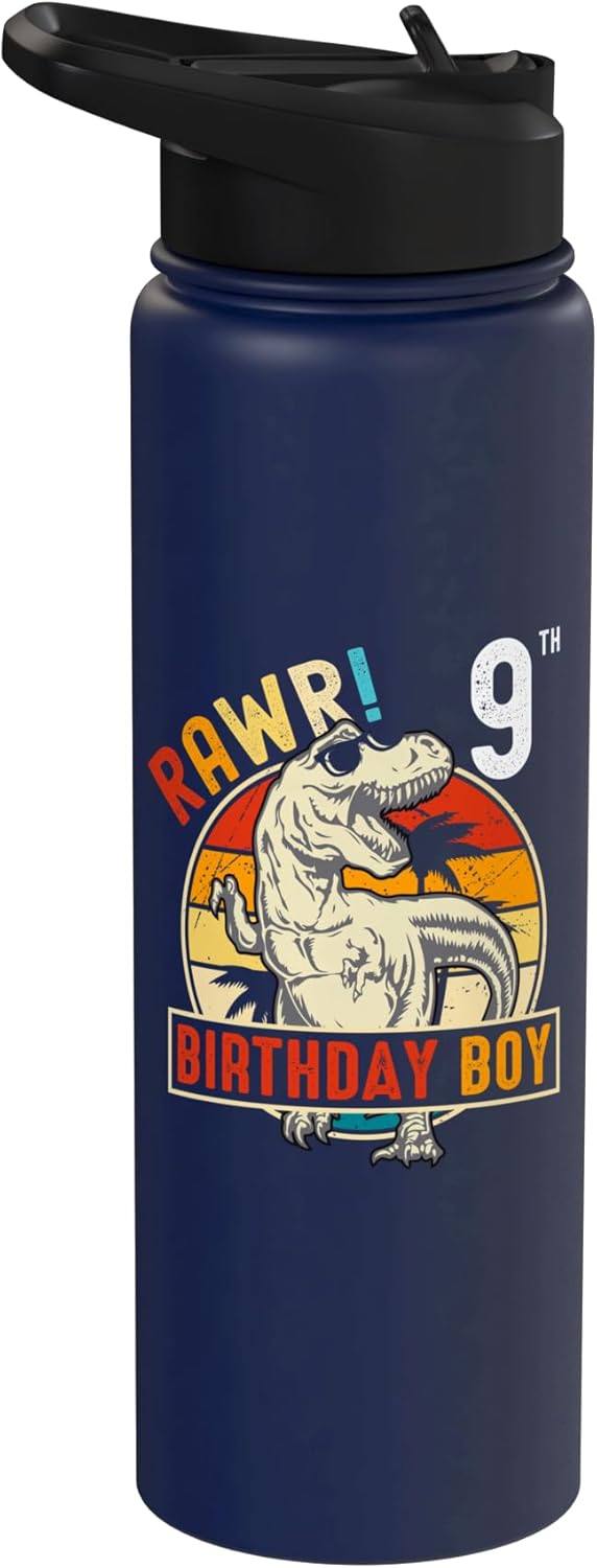 Botella agua acero inox para niños diseño dinosaurio