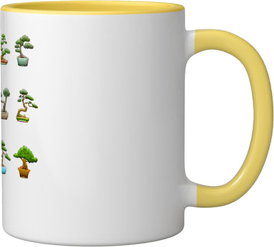 Taza de cerámica amarilla/blanca