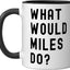 Taza de cerámica What Would Miles Do? Negro/Blanco