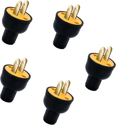 Enchufe sin tierra 15A 125V set 5 reemplazo polarizado vintage