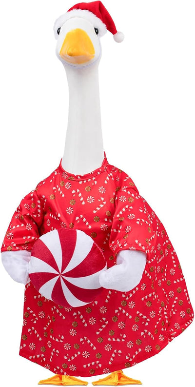 Ropa ganso navideño 23pulg Rojo decoración jardín