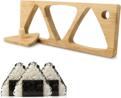 Juego de moldes de bambú 3 en 1 para onigiri y sushi