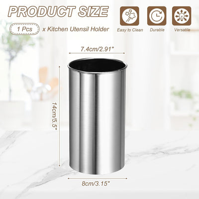 Soporte utensilios acero inox 3.1x5.5pulg organizador cocina