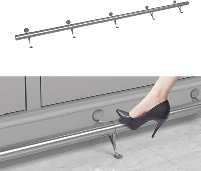 Kit riel pie barra 4-8ft acero inox completo con soportes