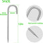 20 Estacas Acero Galvanizado Forma J 12pulg Anclajes Tierra