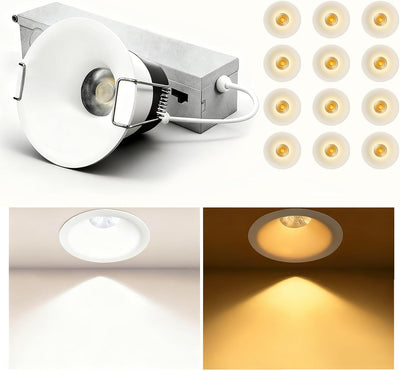 Luces empotrables LED 2pulg ducha impermeable 9W blanco