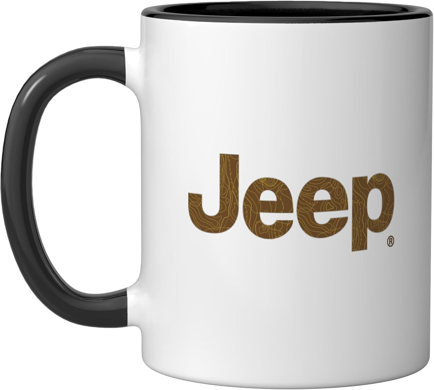 Taza de cerámica Jeep Twelve 4 Twelve Moab 392 color negro y blanco