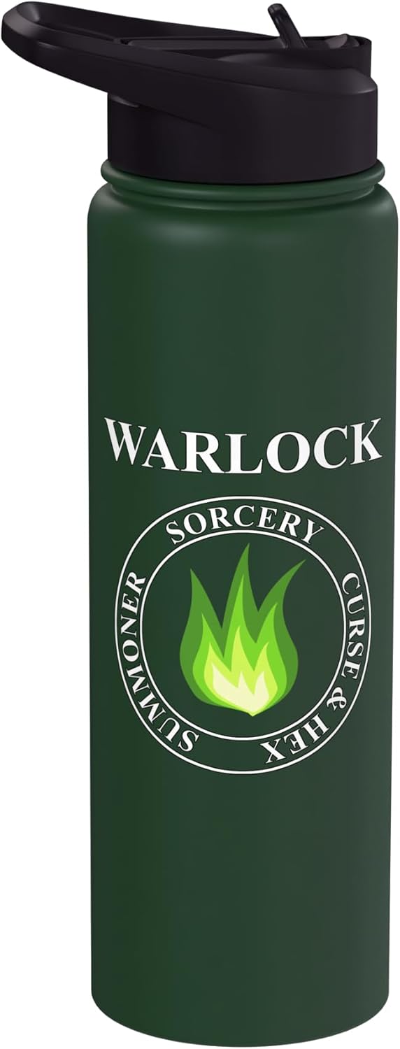 Botella de agua aislada de acero inoxidable Warlock Fantasy RPG Class
