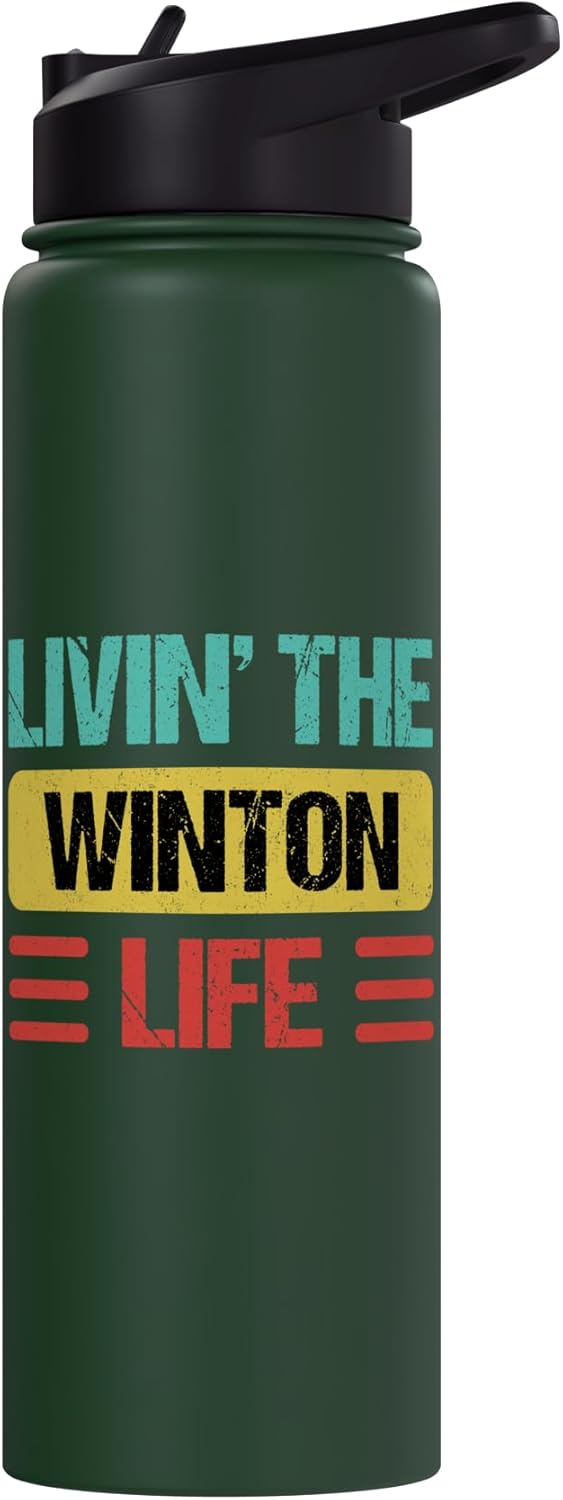 Botella de agua acero inoxidable Winton Name aislada