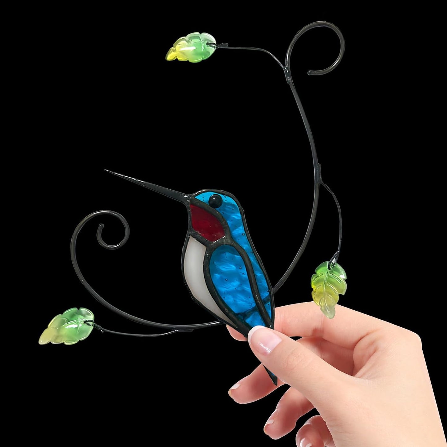 Adorno colibrí para ventana jardín colector luz