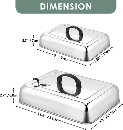 3 Cubiertas Hilvanado Plancha Acero Inox 13x9pulg