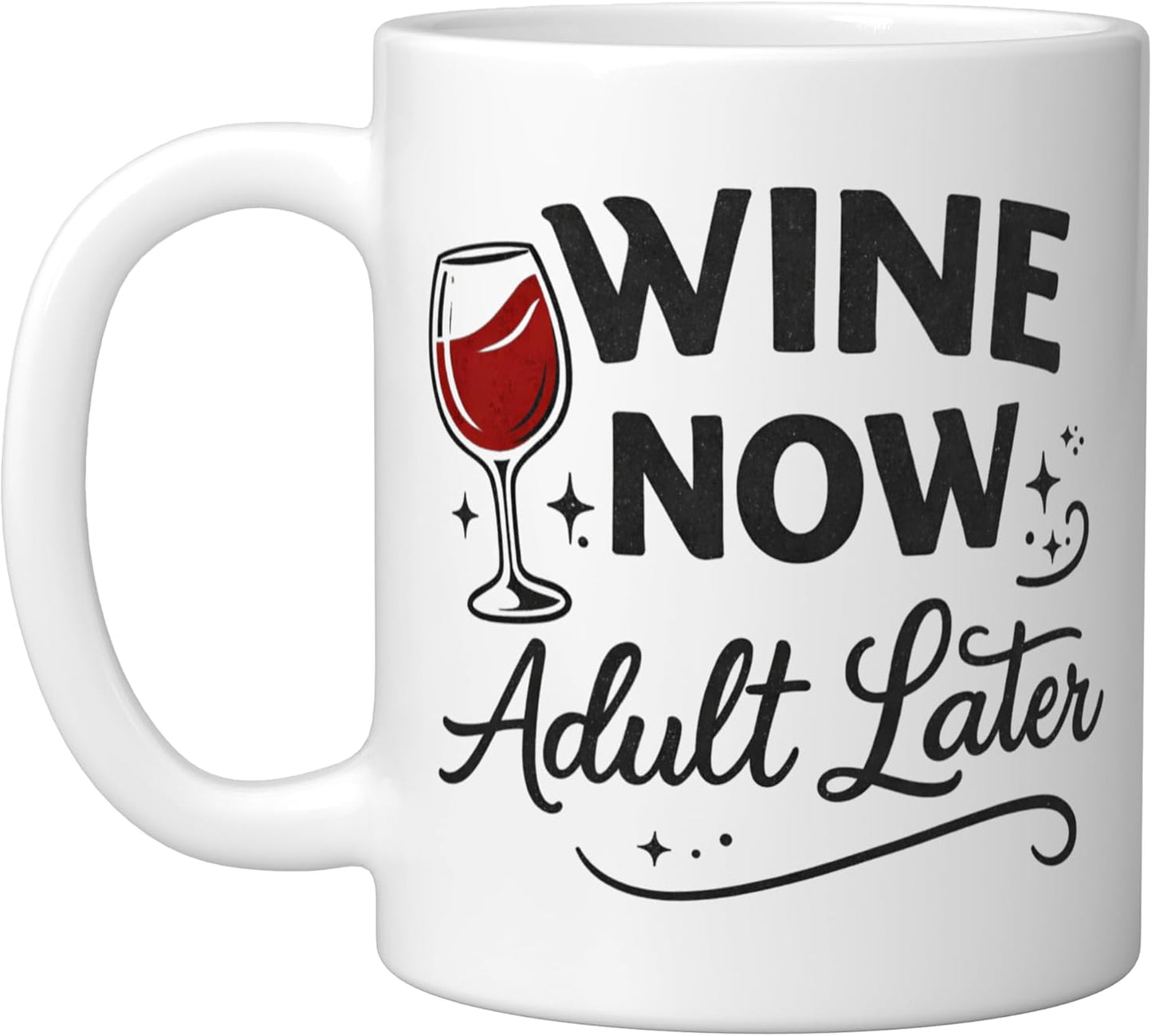 Taza Cerámica para Amantes del Vino Frase Humorística Blanco