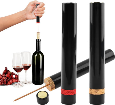 Abridor de vino portátil paquete de 2 con bomba de aire