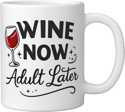 Taza Cerámica para Amantes del Vino Frase Humorística Blanco