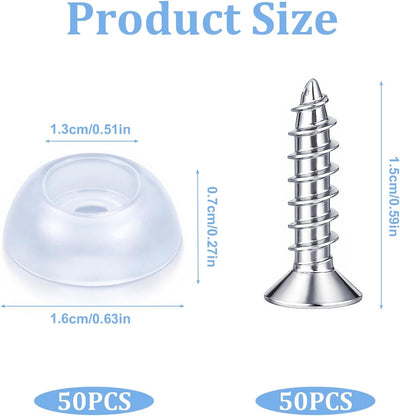 50 Patas Goma Antiderrap para Tabla Cortar Muebles