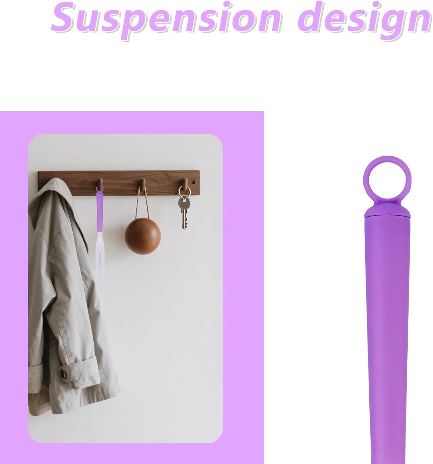 3 Pzas Mango Plumero Repuesto Plástico Extendible Morado