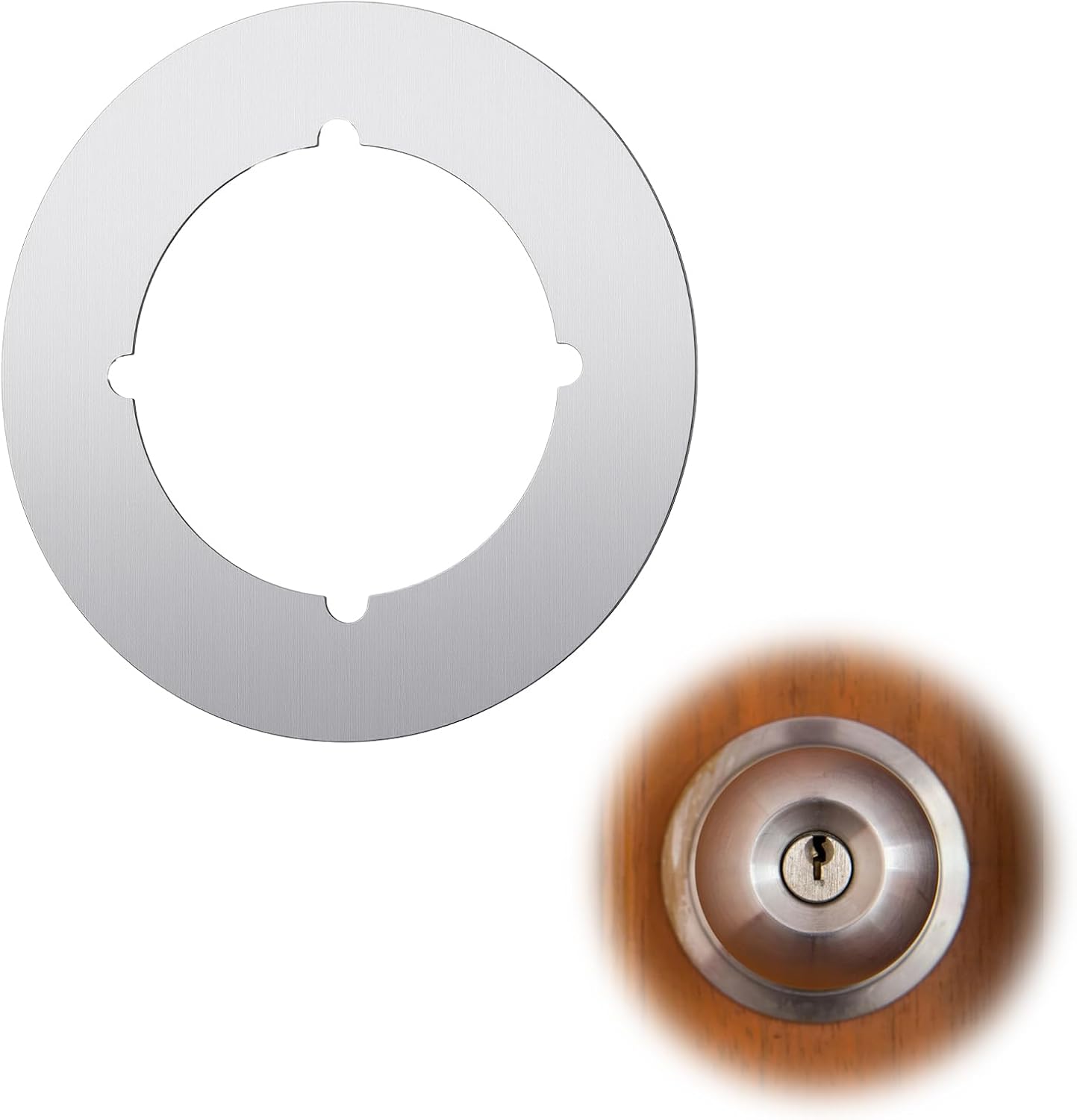 Placa perilla puerta acero inox 3.5pulg paquete 2