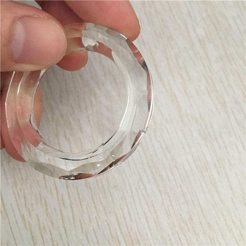 6 Pzas Anillos Candelabro Cristal Colgante