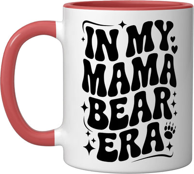 Taza Cerámica Mamá Oso Rojo/Blanco