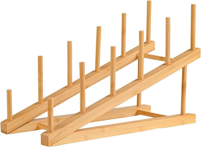 Soportes de platos de madera para exhibición de 5 niveles